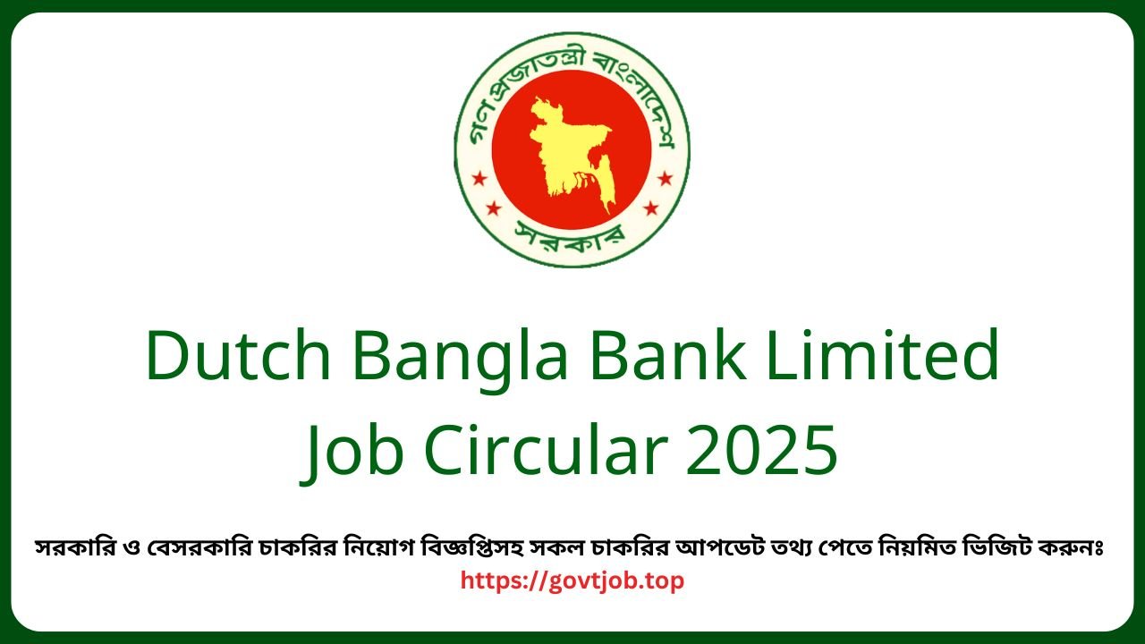 Dutch Bangla Bank Limited Job Circular 2025