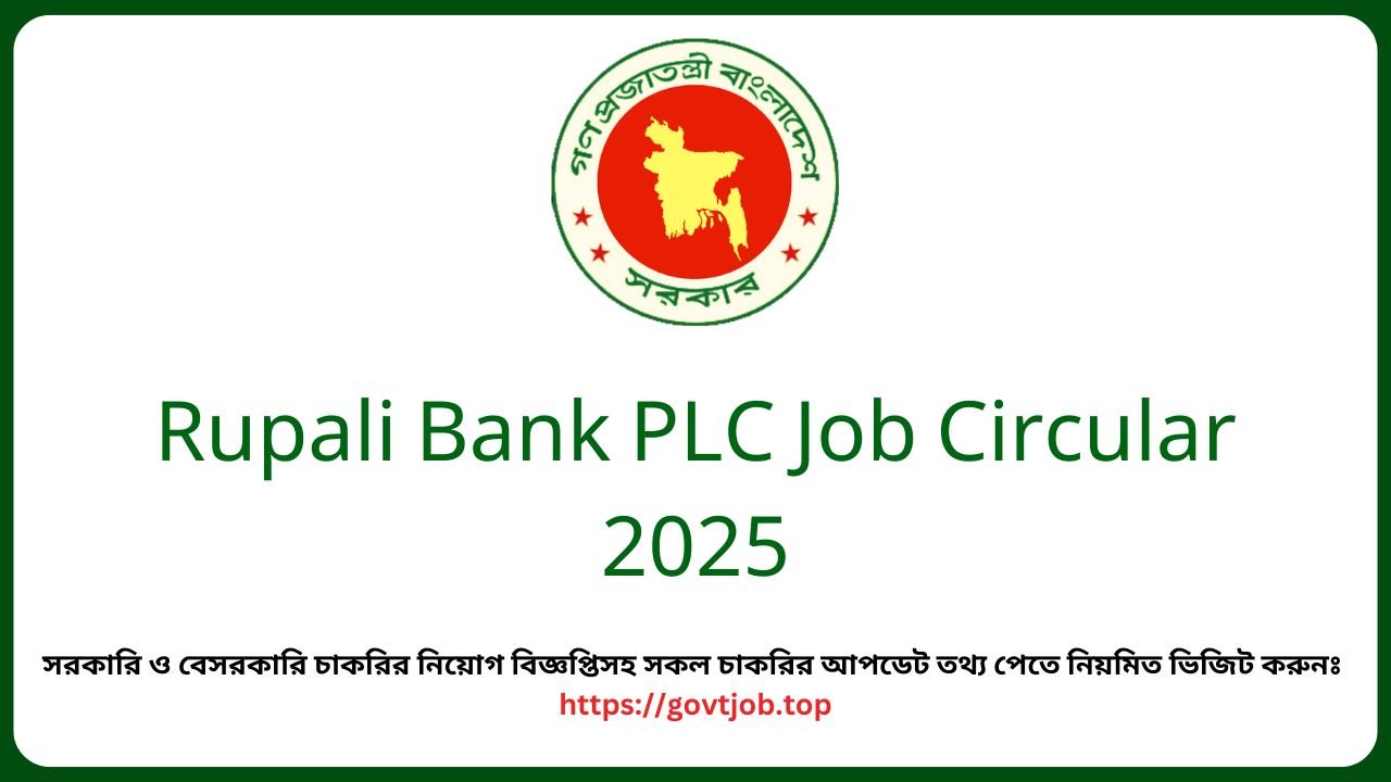 Rupali Bank PLC Job Circular 2025