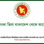 শ্রী লংকা ভিসা বাংলাদেশ থেকে আবেদন 1